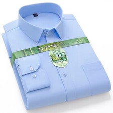 Mens Dress Shirts Formal Business Long Sleeves Bamboo Non Iron Casual Shirts Top