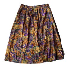 Stacey Michaels Skirt Sz XL Vintage Made in USA 100% Rayon Elastic Back Waist