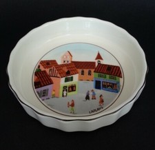 RARE PETIT PLAT A FOUR MOULE A TARTELETTE de VILLEROY & BOCH décor NAIF LAPLAU 4