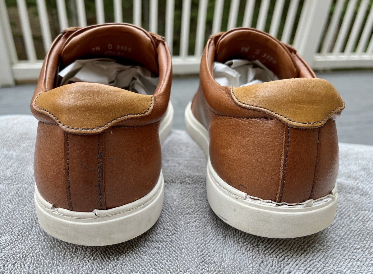 Allen Edmonds Mens 12 D Brown Leather Courtside Casual Low Top Sneakers 3578 Allen Edmonds “COURTSIDE” Men main image 2