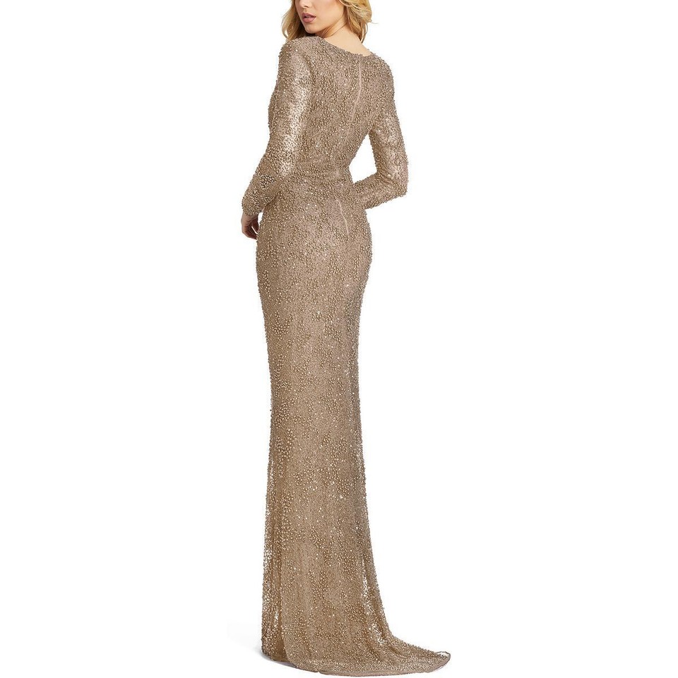 Mac Duggal Womens Embellished Plunge Evening Dress Gown BHFO 7524 eBay