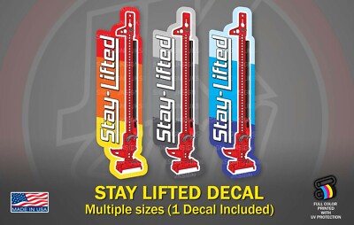 Stay Lifted decals retro colors For 4X4 Lovers