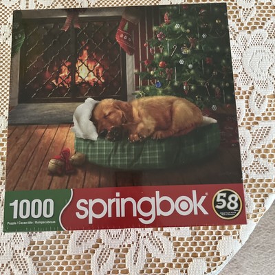1000 Piece Springbok Jigsaw Puzzle Christmas wishes  Dog- NEW SEALED Made In USA