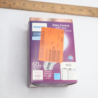 Philips Smart Wi-Fi Color Changing Smart LED Light Bulb A19 60W Eqv