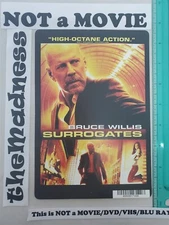 Surrogates Backer Card NOT A DVD/MOVIE/DISC Bruce Willis Ving Rhames READ