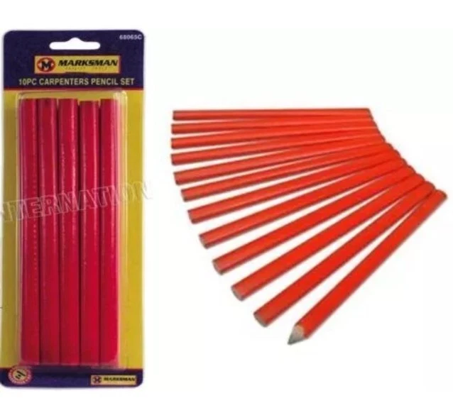 10 CARPENTERS PENCIL JOINER PENCIL CARPENTER PENCILS JOINERS PENCIL WOODWORK NEW