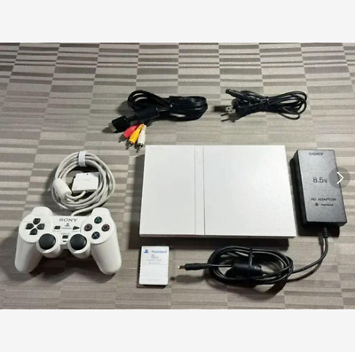 Sony PlayStation 2 PS2 SCPH-75000 SLIM White Console Japanese NTSC