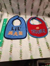 4 Lot Baby Boy Bibs Feeding Drool