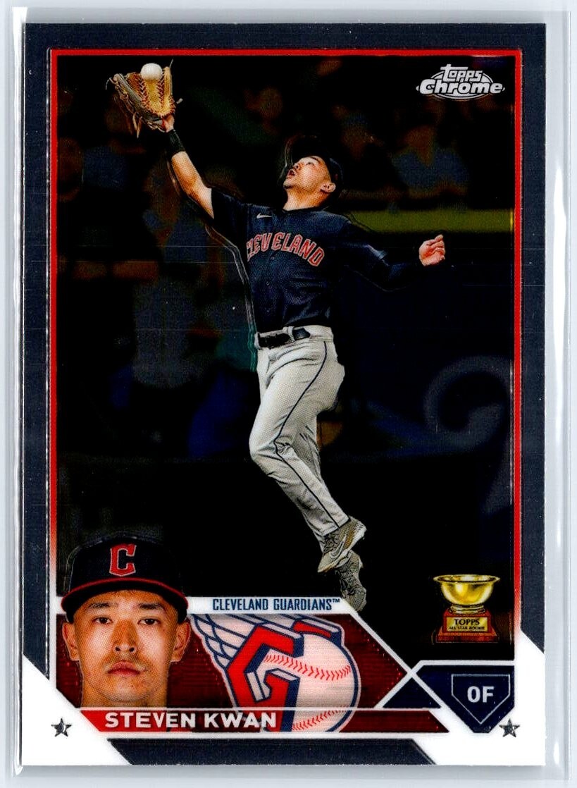 2023 Topps Chrome 107 Steven Kwan Baseball Card Gold Cup eBay