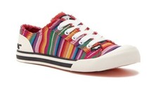 Image of Rocket Dog Jazzin Womens Pumps Rocket Dog Ladies Girls Plimsolls Red Stripe Size