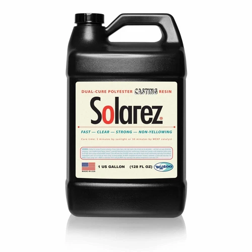 SOLAREZ UV Cure Clear Polyester Casting Resin (Gallon) DIY Craft, Jewelry, Hobby