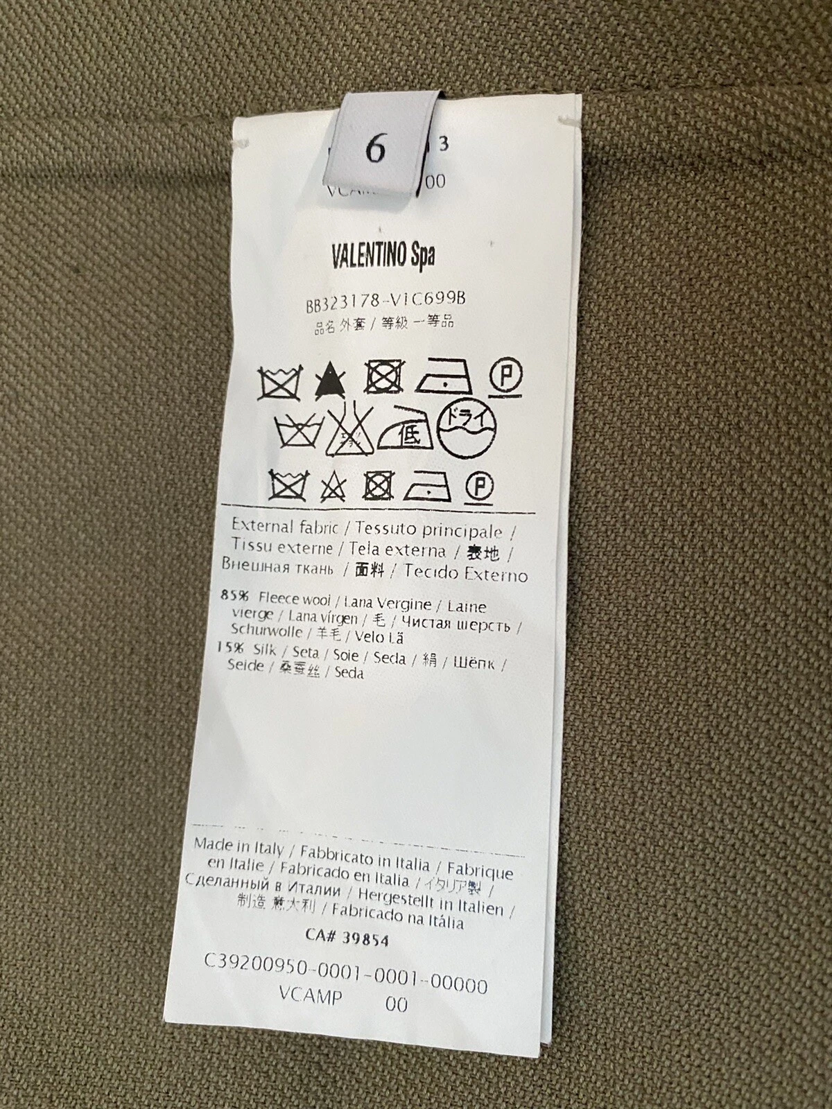 Valentino RUNWAY giacca oliva nero pelliccia bolero volant tg 6 $5590 nuova con etichetta