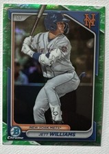 2024 Bowman Chrome Jett Williams Lunar Glow Refractor #BCP-54 NY Mets