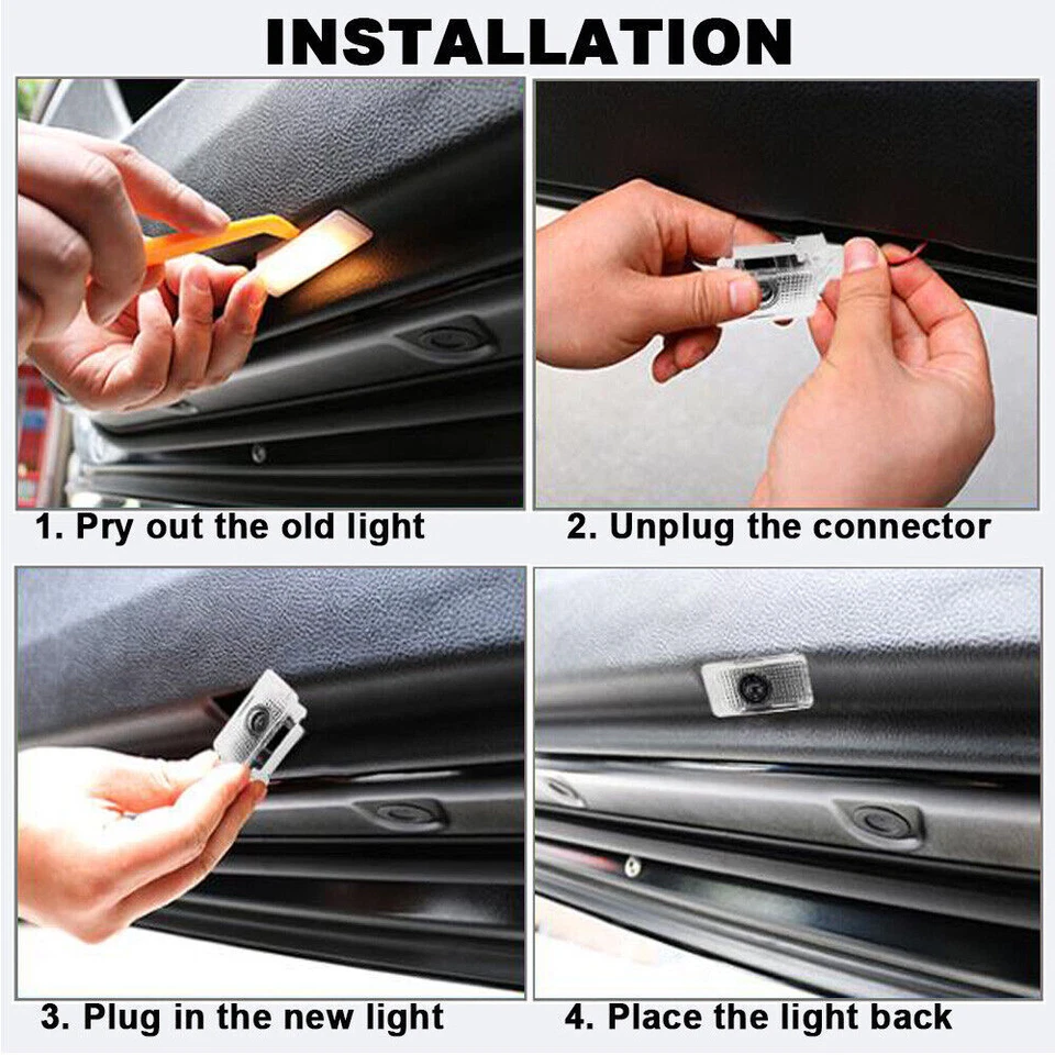 4x Proyector láser de luz de puerta de coche láser de sombra fantasma para HONDA Insight Civic Foto 4 de 4