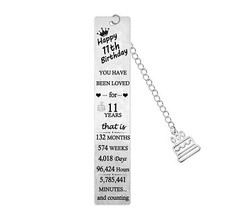 11th Bookmarks Birthday Gifts 11th Birthday Gifts for Boys Girls 11th Gifts f...