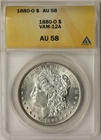 1880-O VAM-12A Morgan Dollar $1 AU 58 ANACS