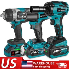 Electric Cordless Impact Wrench 1/2'' Brushless 2800Nm High Torque Power Driver