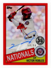 2020 Topps Clearly Authentic AUTOGRAPH Victor Robles Washington Nationals /50