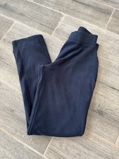 VTG Nike Fleece Sweatpants Women's Small Navy Blue Straight Zip Ankle Y2K