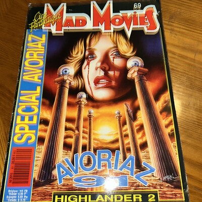 Mad Movies Cine Fantastique French N° 69 Avoriaz 91, Highlander 2 Used !!!