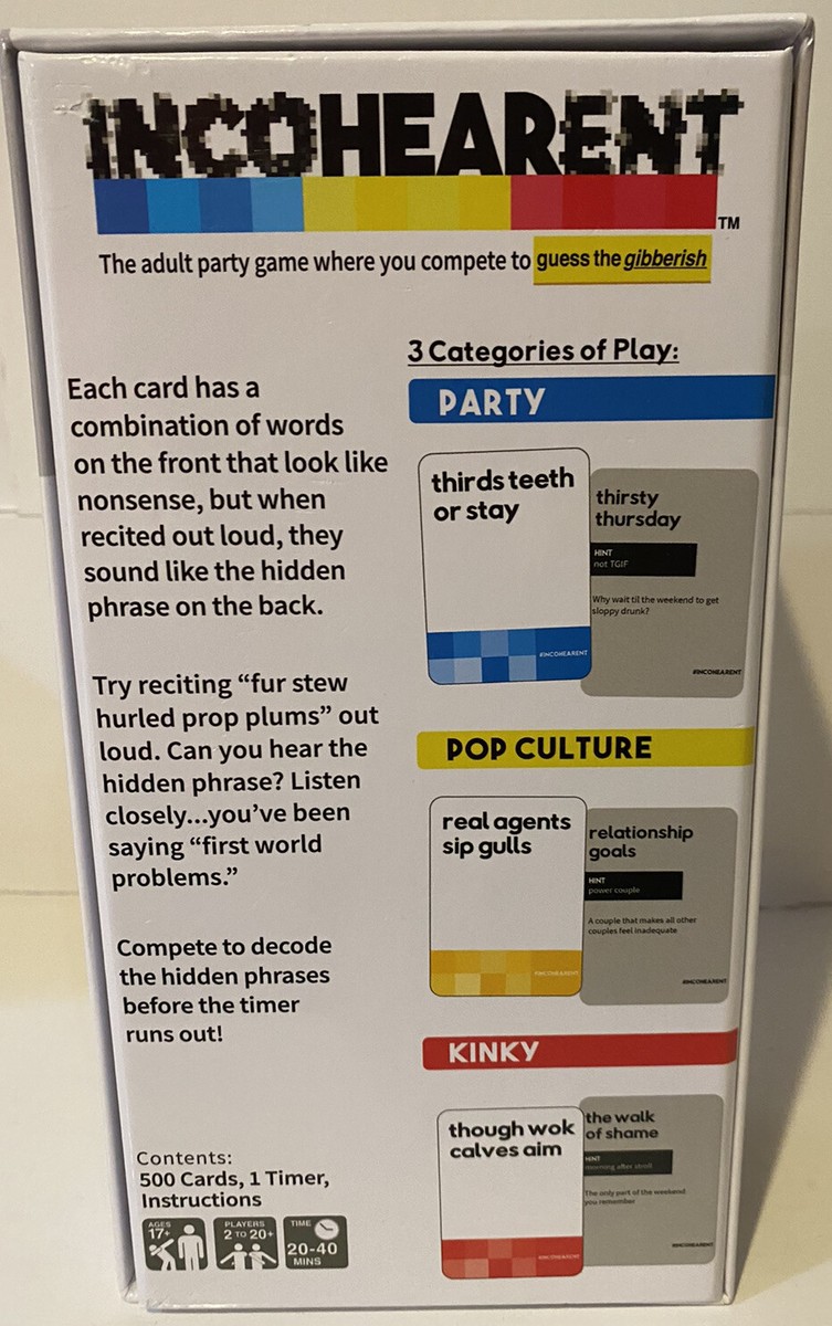 What Do You Meme? Incohearent Incoherent Adult Party Board Game