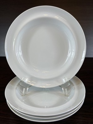 4 HTF Hutschenreuther Germany Tavola Bianca White 9  Rimmed Soup Bowls