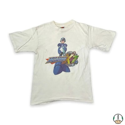 Vintage 2003 Mega Man X7 T Shirt Mens Small White Capcom Video Game Promo Tee