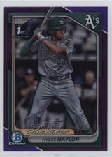 2024 Bowman Chrome Prospects Purple Refractor 181/250 Myles Naylor #BCP-136 0jm6