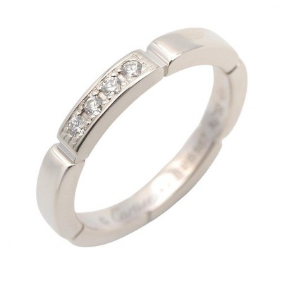 CARTIER Maillon PANTHERE Ring Diamant 18KWG Gold gebraucht Damen US-Größe 4,7...