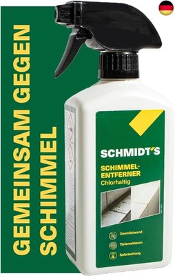 SCHMIDT's Schimmelentferner chlorhaltig 500 ml   Profi Schimmelspray für Bad, Wa