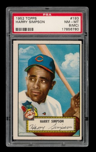 1952 Topps Set-Break #193 Harry Simpson PSA 8 NM-MT (MC)