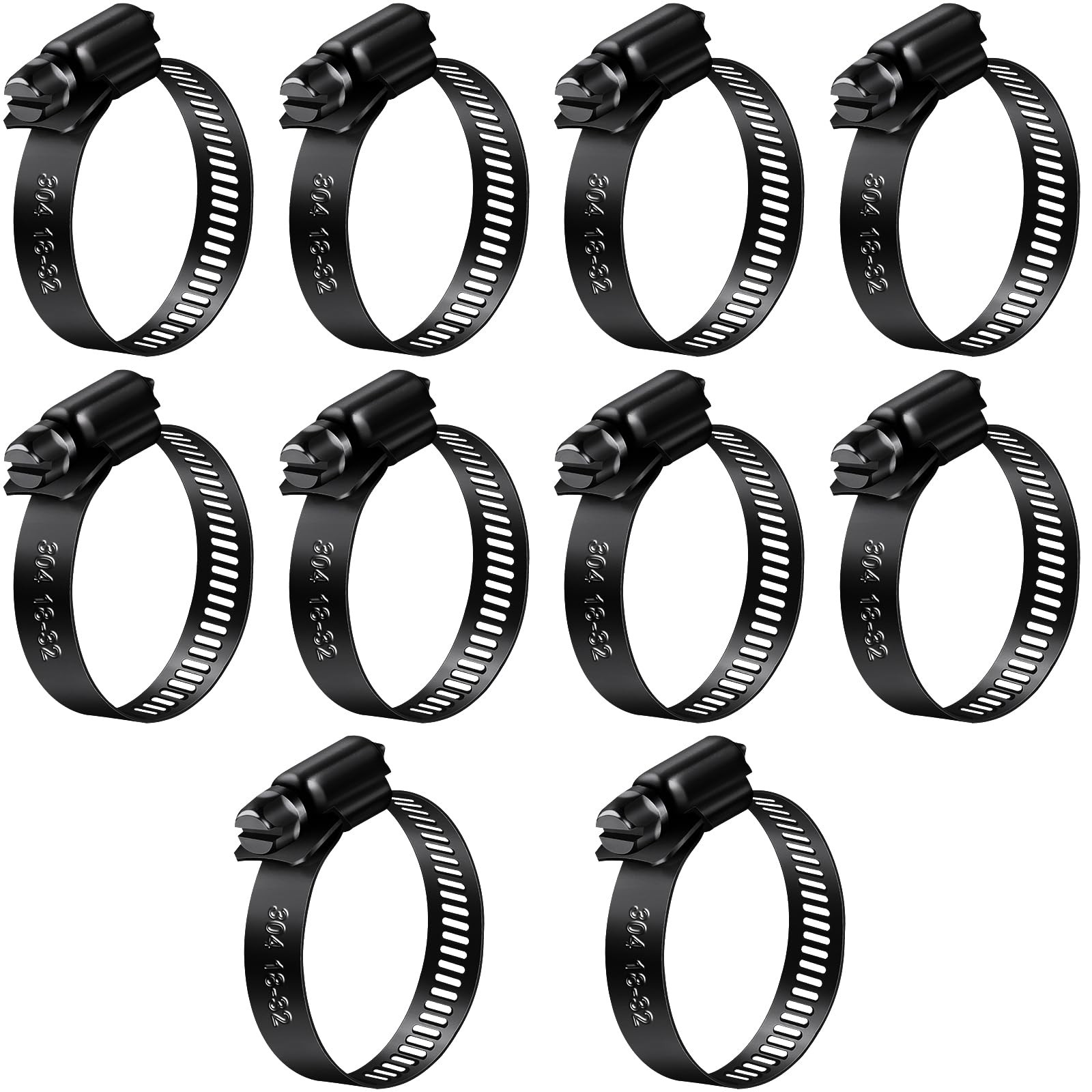 Collier de serrage noir 18-32 mm inox pour stopper les fuites et réparer les durites