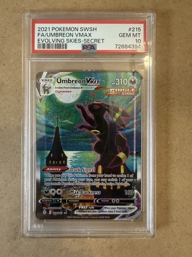 Umbreon Vmax 215/203 PSA 10 Evolving Skies Alt Art Moonbreon Pokemon