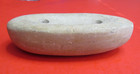 NATIVE AMERICAN HAND CARVED BOAT STONE PENDANT GORGET 1800S DRESS RARE ORIGINAL — photo 2