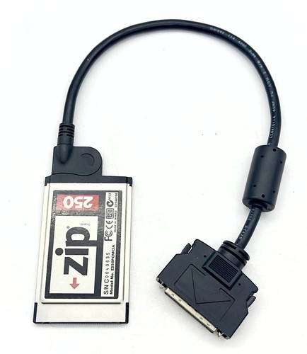 Iomega Zip 250 USB External Drive Z250PCMCIA Adapter PC Card w/Cable SHIPS FREE!