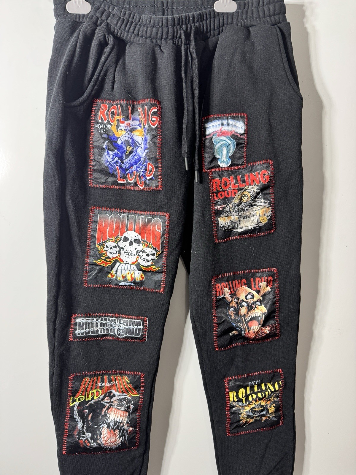 Rolling Loud NYC Patchwork Sweatpants Official Fe… - image 1
