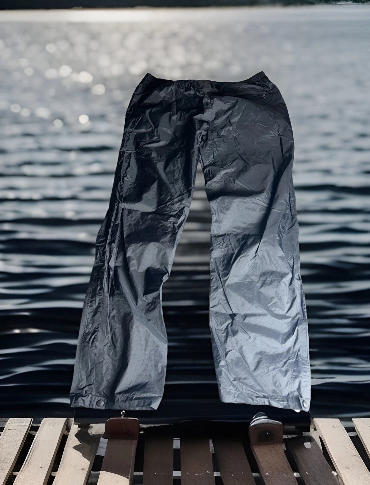 Marmot Pants Mens Large Black Rain Precip Packable Hiking Outdoor Camping