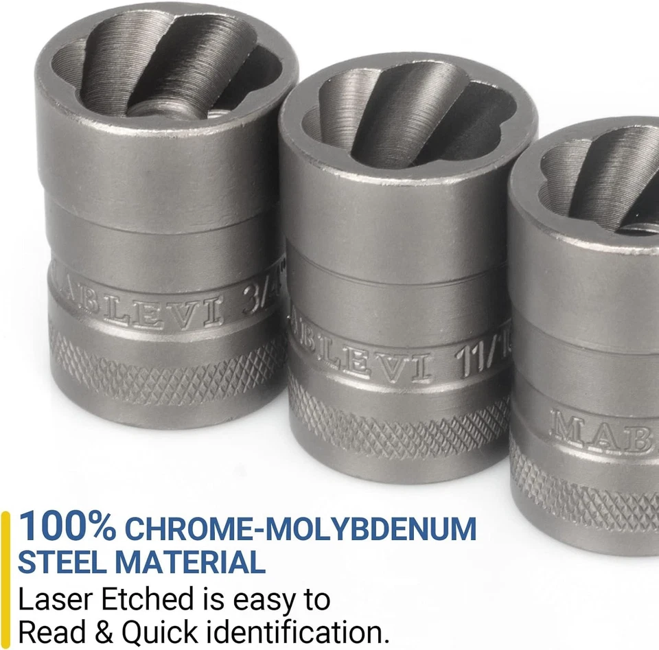 32pcs Bolt Extractor Socket Set Stripped Lug Nut Remover for Frozen, Rusted Bolt Foto 4 de 4