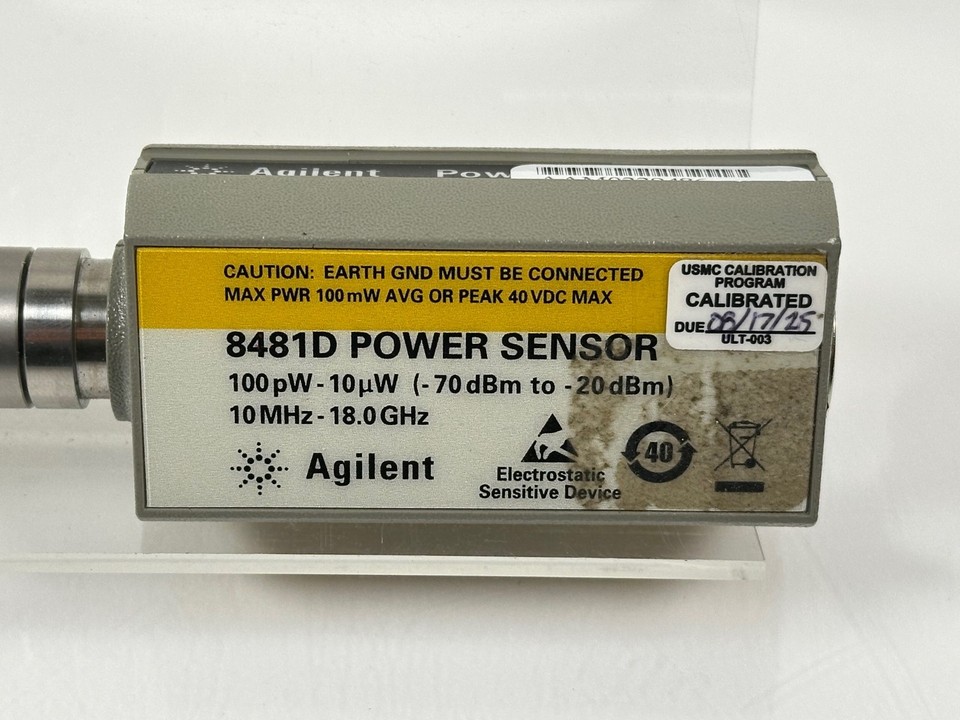 AGILENT 8481D Power Sensor, 10 MHz to 18 GHz, -70 to -20 dBm | eBay