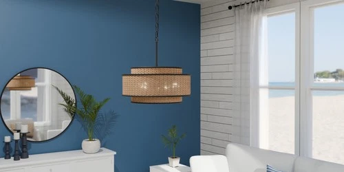 Quoizel QP6161 Teton 5 Light 20"W Pendant - Black - Picture 2 of 12