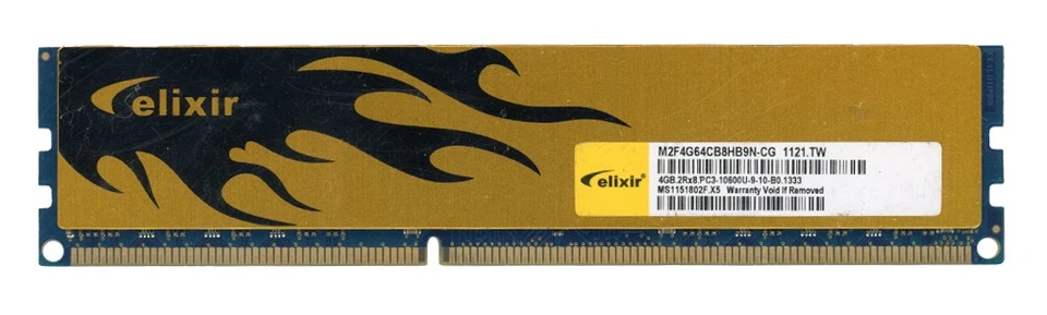 Mémoire Vive Elixir 4GB M2F4G64CB8HB9N-CG 1333MHz PC3-10600U NON-ECC - Image 2 of 2