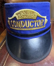 Polar Express Train Conductor Hat Cap Youth Size Blue Pretend Play Christmas Kid