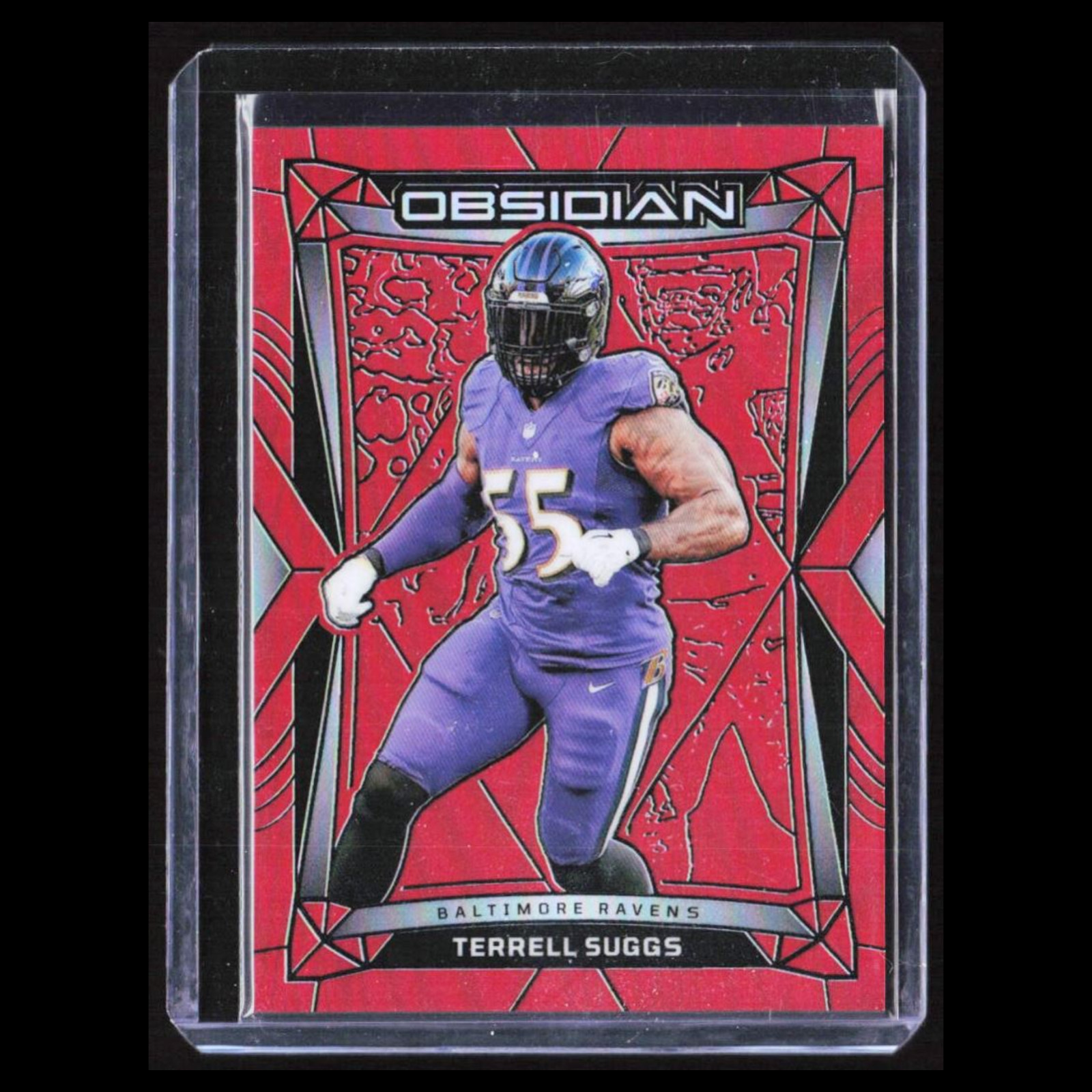 Terrell Suggs ##17 2024 Panini Obsidian Red /49 Baltimore Ravens Football Card
