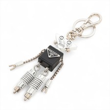 Prada Saffiano Robot Charm Metal x leather