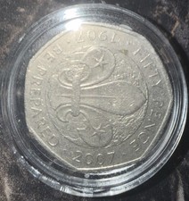 2007 Scouts Be Prepared 50p Fifty Pence Coin Circulated Good Condition