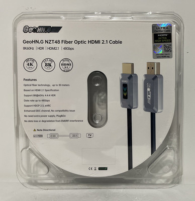 Fiber Optic HDMI 2.1 Cable 16ft / 5m, 48Gbps High-Speed HDMI 2.1 Cable 8K@60Hz