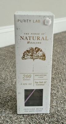 New In Box Purity Lab AUSTRALIA Reed Diffuser Sea Salt & Coconut 6.8 FL OZ 