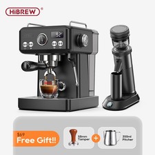 HiBREW G5 Grinder & H10A Espresso Machine Set • 48mm & 58mm Pro Combo For Home