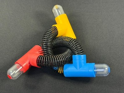 Vintage Twisty Tube Puzzle Toy Flexible Brain Teaser Color Connect Game