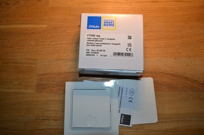 Eltako F1T55E-wg Funk-1-Kanal-Taster, E-Design 55 - reinweiß glänzend (30055725)
